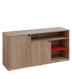 KU2-15DN3 L skříňka nízká 2-dveřová, nika, 740x1522x400, provedení levé, korpus a dvířka dub bardoli